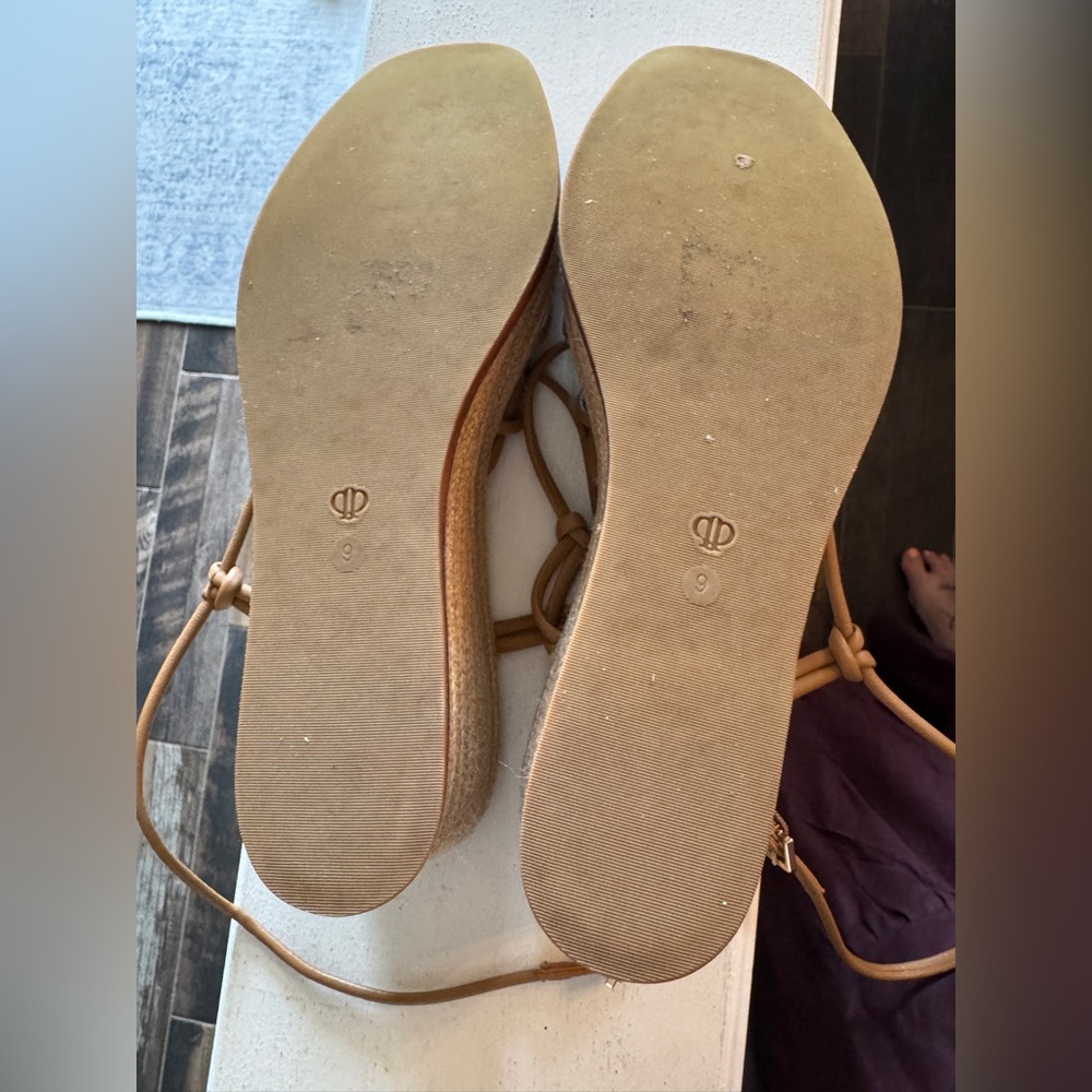 Paige Julia Wedge Brown Sandal Espadrille Size 9 - Picture 3 of 6